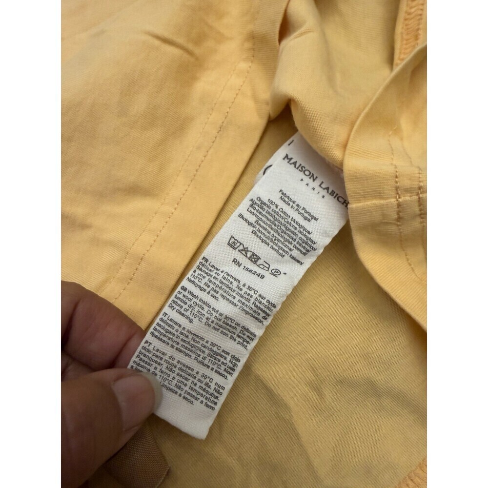 Maison Labiche "Good Vibes" t-shirt Yellow (M1) - Picture 6 of 8